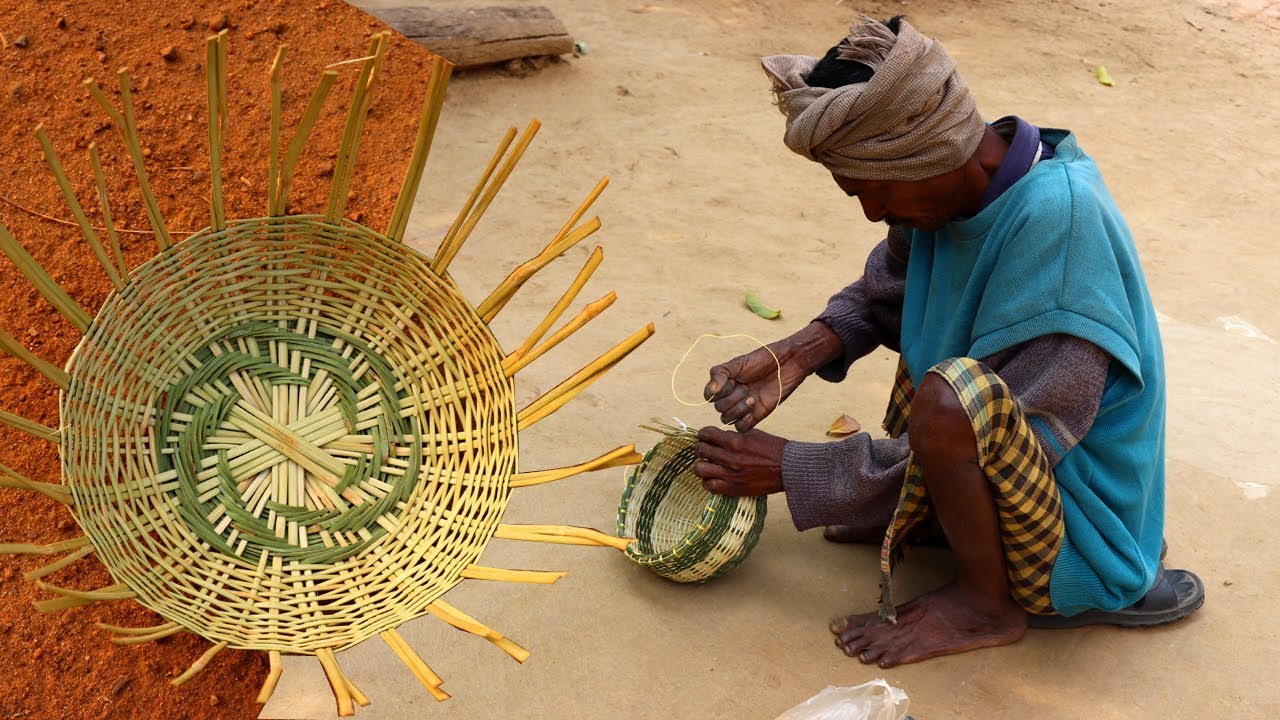 Primitive Making Bamboo Basket used for dry food Container YouTube