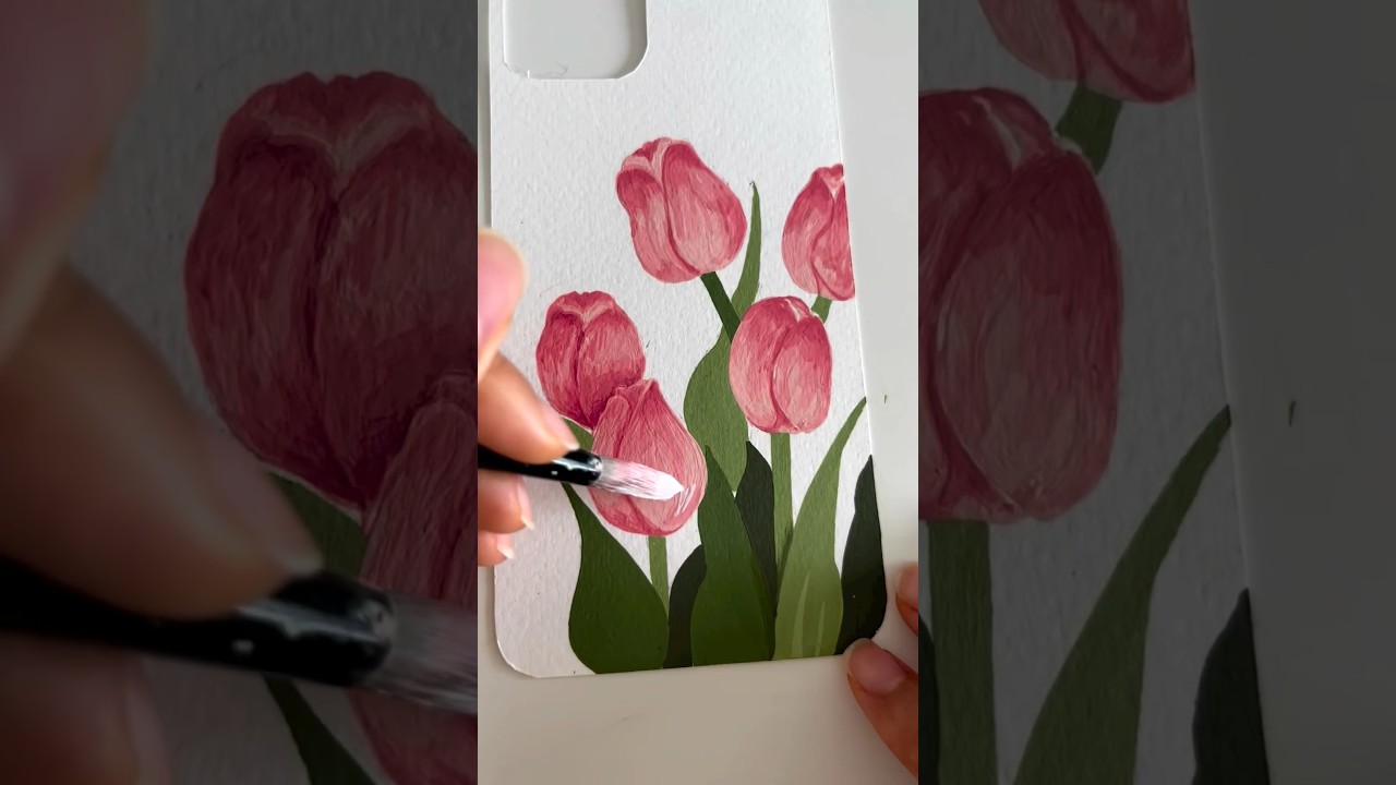 Tulips Phone CaseDiy #phonecase #paperwrld #short - YouTube