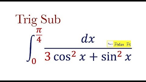 (Trig Substitution) A Fun Tricky Trig Sub on a Trig Integral