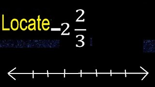 Locate  2 23 On The Number Line  Mixed Fraction Negative Or Less On The Line Fractions