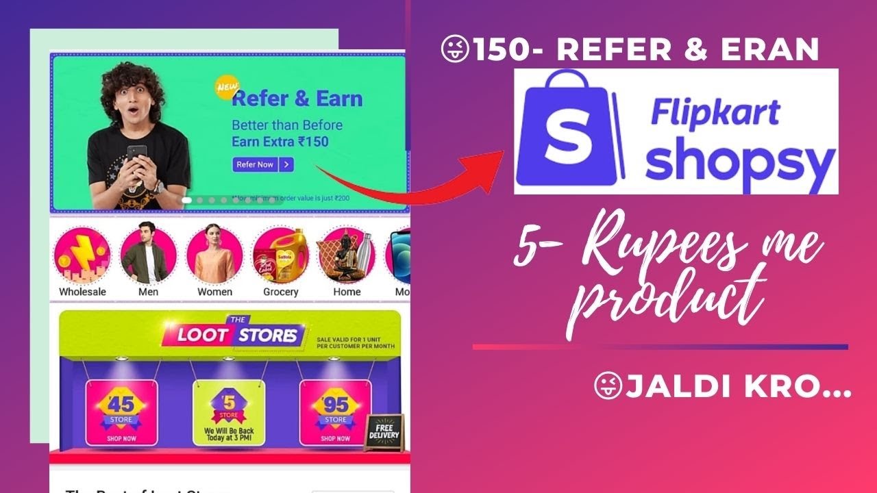5 Rupees Me Shopping | Shopsy Loot| Refer & Eran | Sharma Bros | 