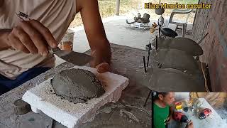 como fazer #joaninha de #cimento 🐞 muito fácil