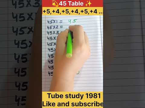 45 Times Table Trick Pahada 45 Ka