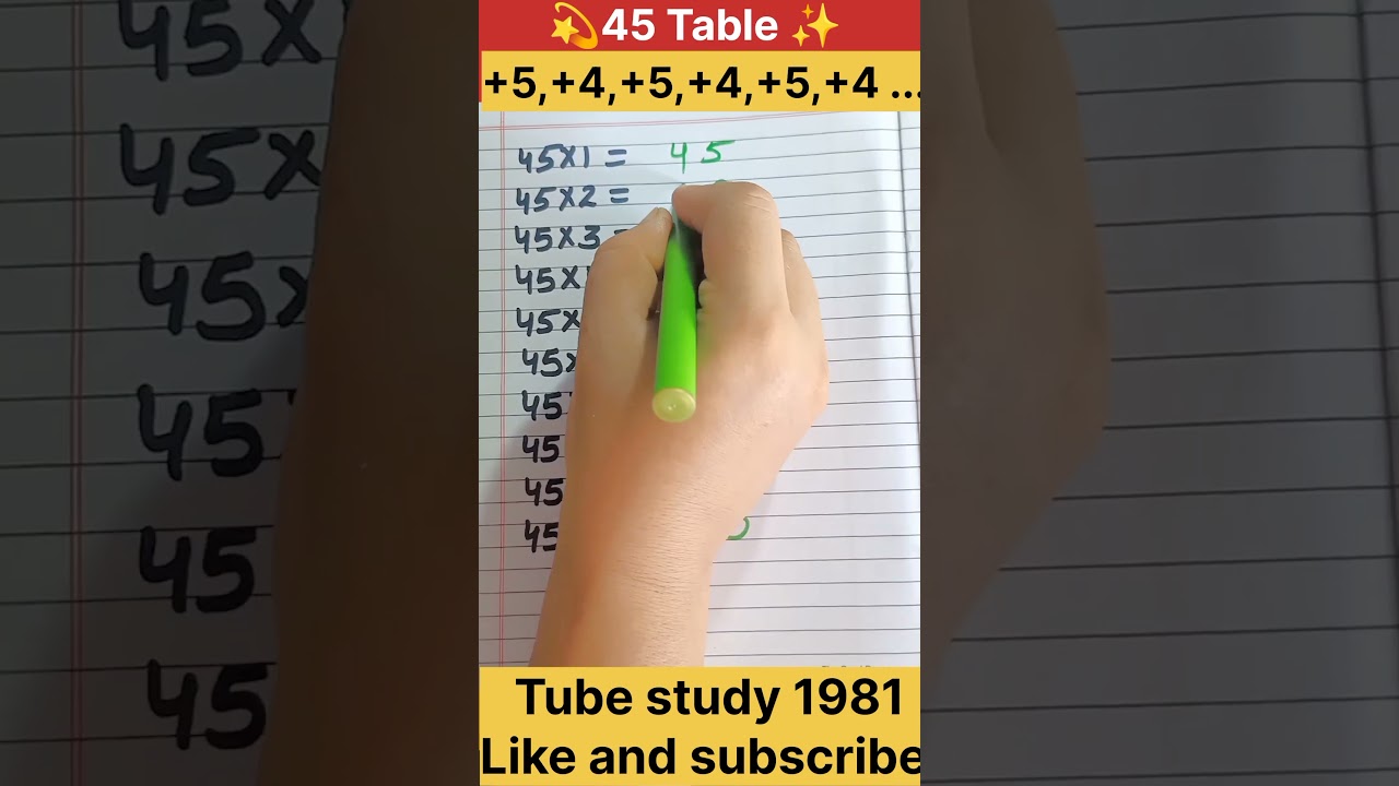 45 Times 🔥 Table Trick/ pahada 45 ka