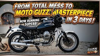 Moto Guzzi master piece barn find to beauty in 3 days