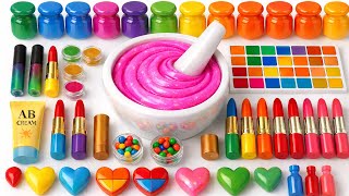 Satisfying Slime Asmr Diy How To Make Stretchy Slime Mixing Glitters Eyeshadow Makeup Squishy Ball