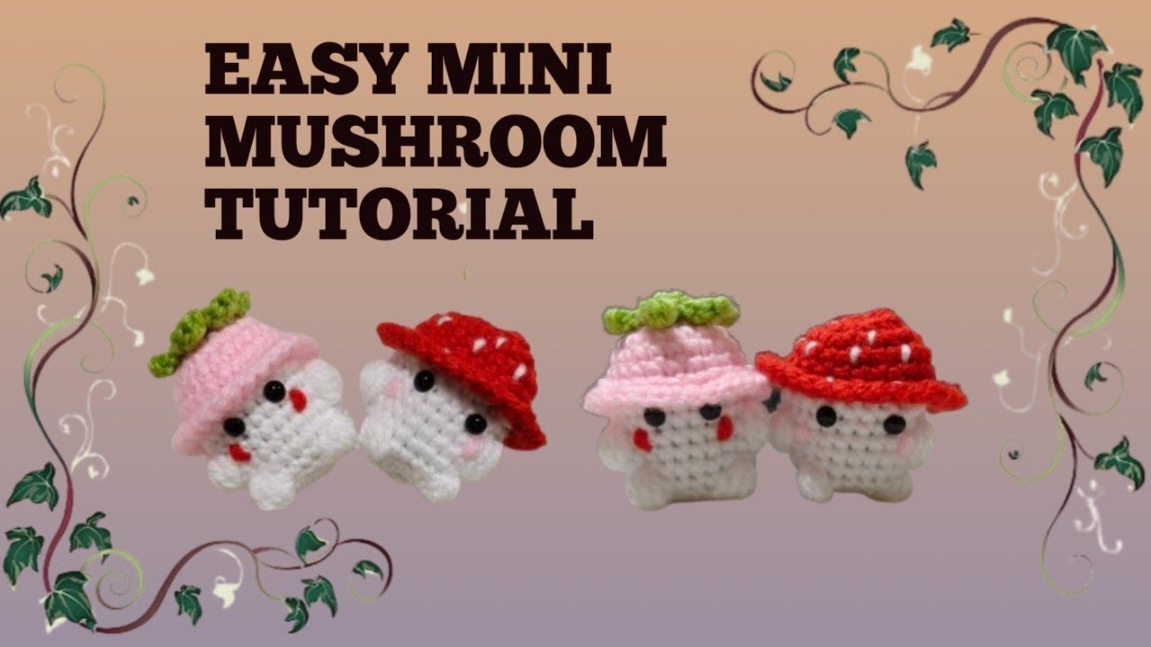 Crochet Cute Mushroom Baby Tutorial 🍄 /easy keychain idea for beginners,