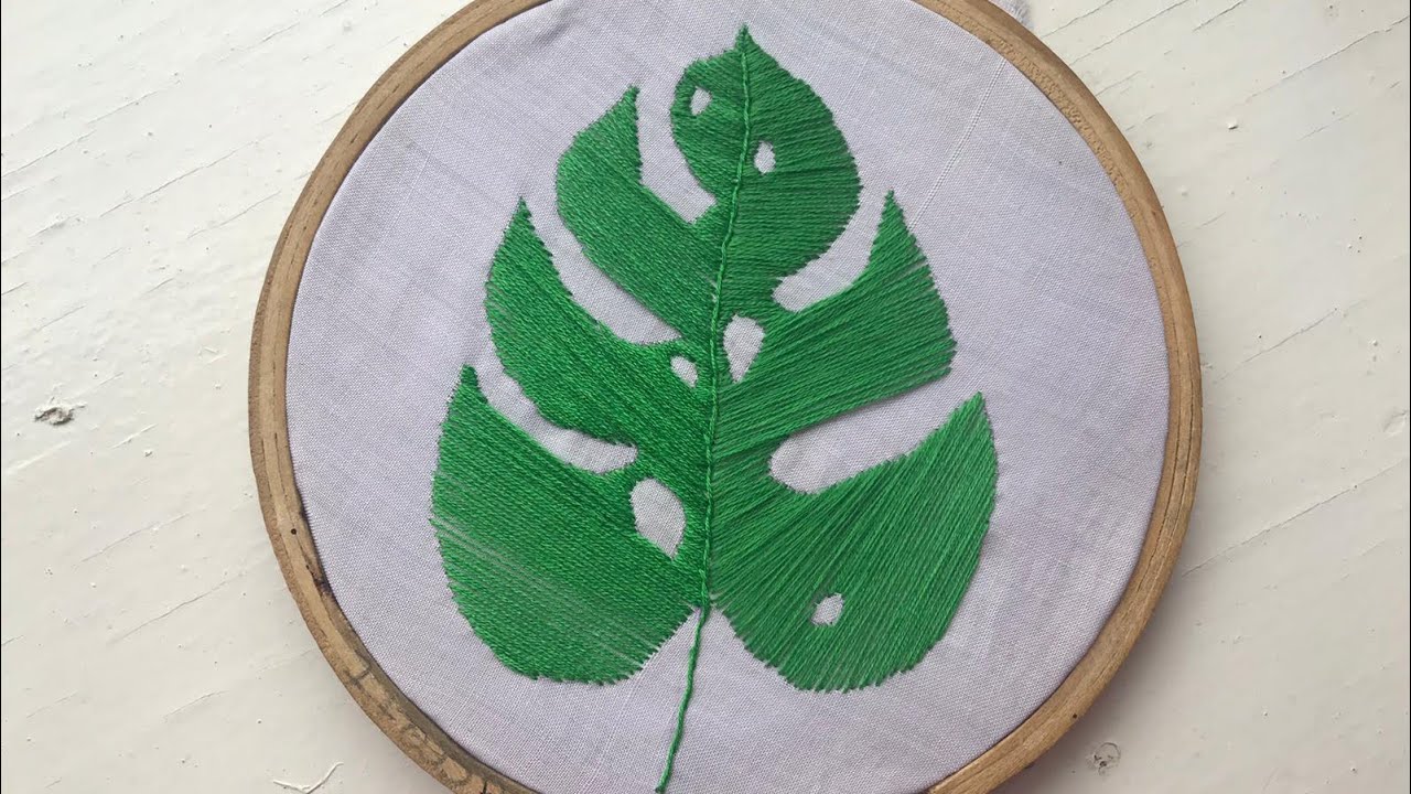 Leaf embroidery youtube Leaf embroidery youtube