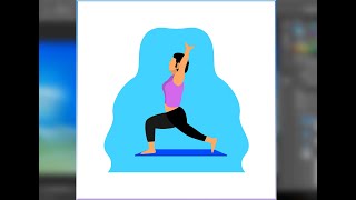 Yoga Woman Flat Design Art Vector In Adobe Illustrator For Adobe_Stock| Stutter_Stock| Getty_image |