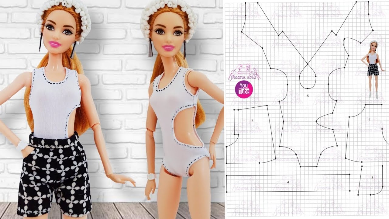 26 body y short para Barbie (patrones en la descripción)