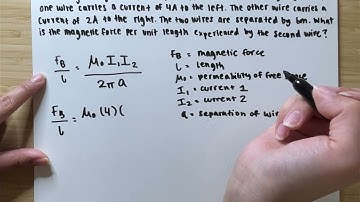 Physics w/ Calc 2 Determining Magnetic Force per unit Length | Two Wire Problem