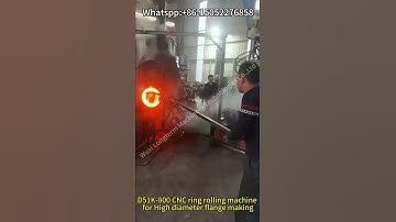 D51K 800 CNC ring rolling machine for High diameter flange making #ringrolling #flanges