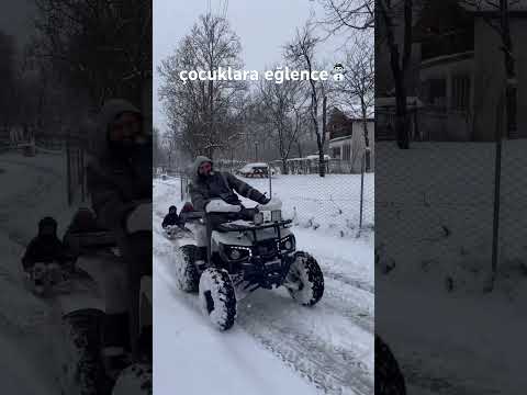 Atv İle Kızak Çekme #shorts #snow