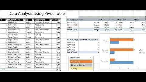 MS Excel for data analysis in Amharic