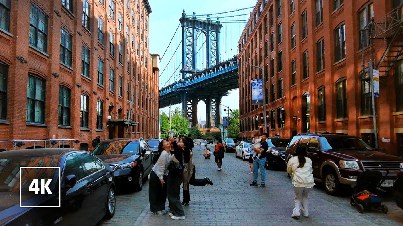 NEW YORK Morning in Brooklyn Bridge Park Walking Tour 4K