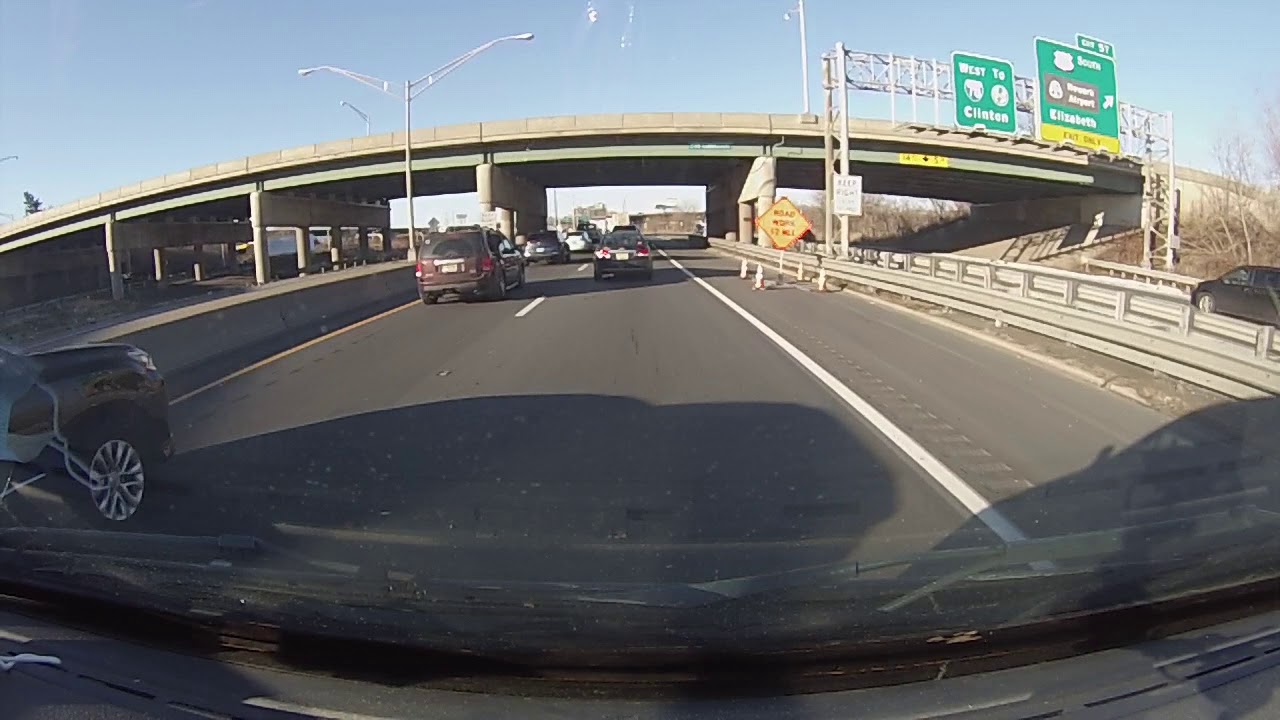 Impatient Semi Truck driver jumps the highway divider - YouTube