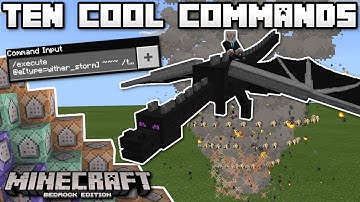 Minecraft Bedrock - TEN COOL COMMANDS - Ride the Dragon! [ Tutorial ] MCPE,PS4,Xbox,Windows,Switch