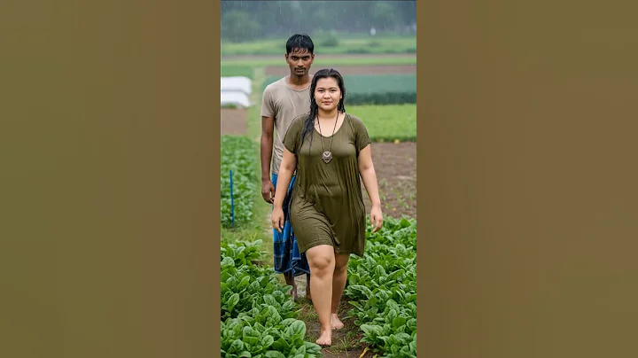 A gentle, steady rain is cleansing the village fields. rain sounds for sleep #rainyday #shorts