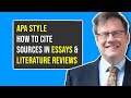 How to cite titles and sources in essays and literature reviews