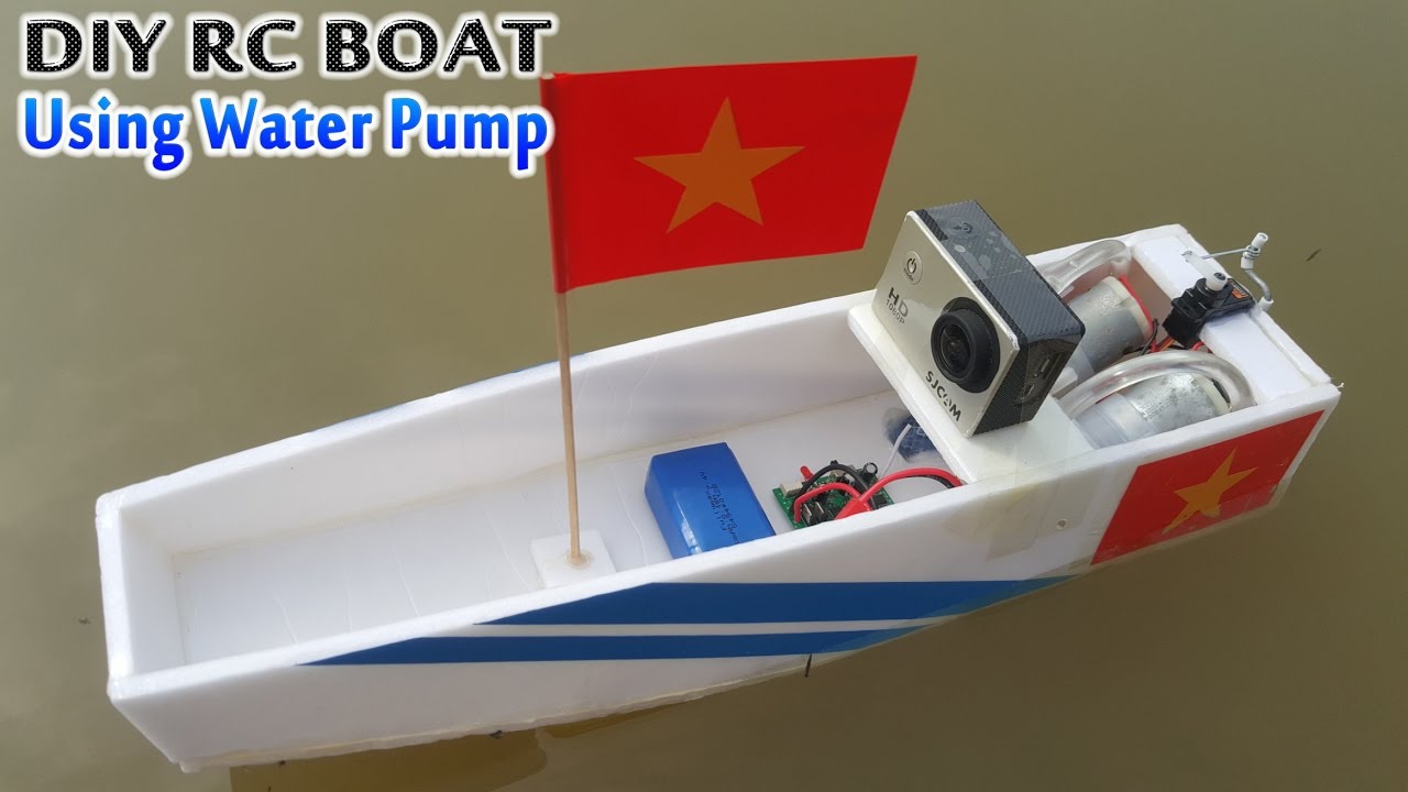 How To Make RC BOAT Using Water Pump - YouTube