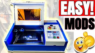 EASY Upgrades Make the K40 a BUDGET Laser Cutter BEAST! 🔥