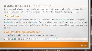 Efficiently Sort Nested Lists: Grouping Lists by Shared Elements with Python sort Function