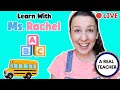 🔴 Wheels on the Bus - Nursery Rhymes & Kids Songs - Toddler Learning Video - Ms Rachel