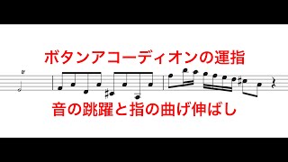 ボタンアコーディオンの運指２〜音の跳躍と指の曲げ伸ばし〜