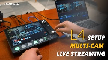 Setup Multi Camera Live Streaming in 60 SECONDS with FEELWORLD L4 Video Switcher Mixer
