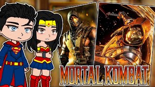 Justice League React To Scorpion | Mortal Kombat | Gacha react