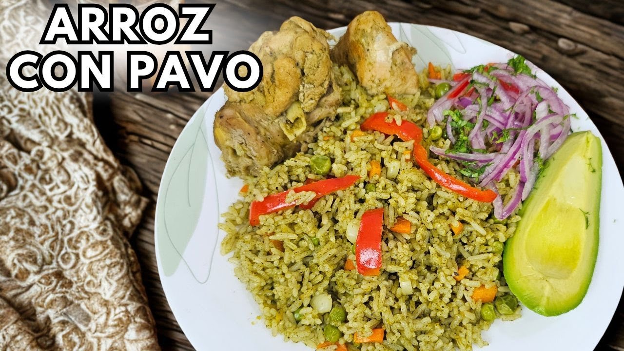Arroz Verde con Pavo | Receta casera