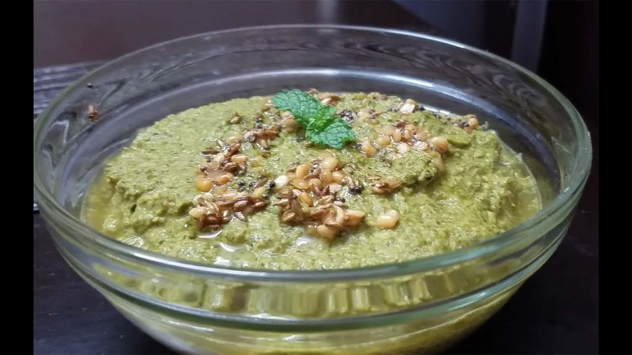Mint chutney how to make restaurant style mint chutney Green