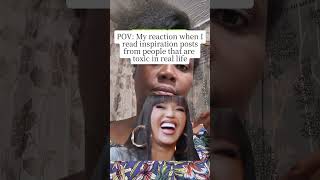 My reaction when I read inspiration posts from people that are toxic in real life#life #shortvideo