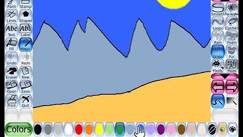 How to apply grass effect in tux paint #tux #tuxpaint #cambridge #education #computereducation