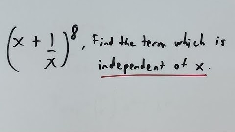 S1C3 Binomial: Independent of X (X power 0) - Part 4