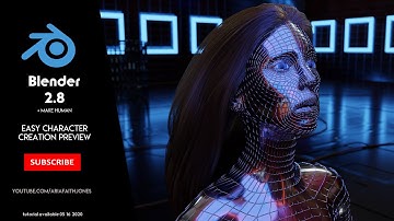 Blender 2.8 | Easy Character Creation + Hair Particles | 4K PREVIEW