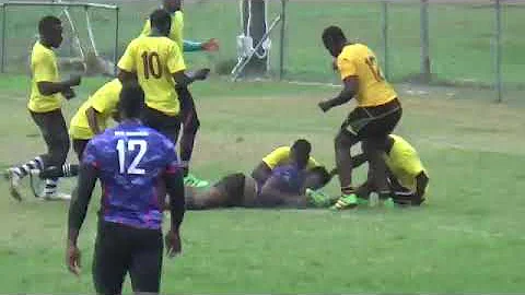 Renaldo Wade Scores against Spanish Town Vikings D...