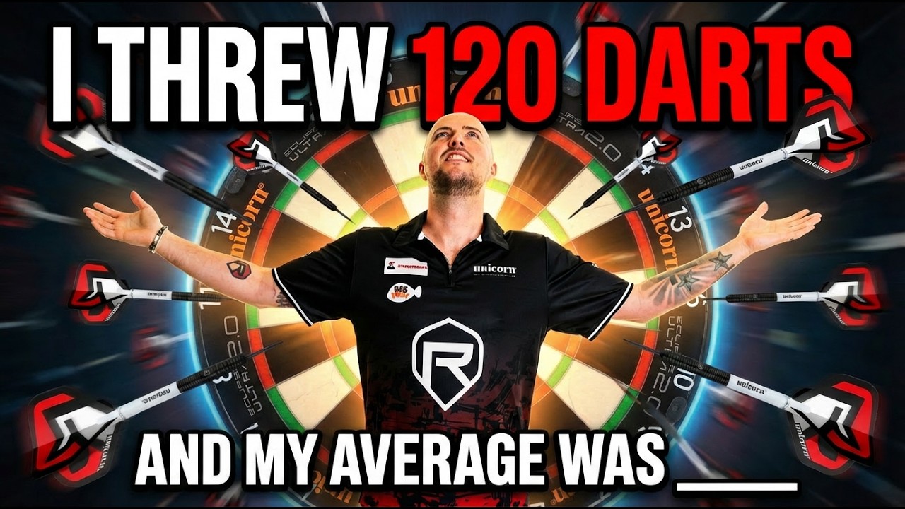 Я бросил 120 дротиков, и мой средний результат составил ______