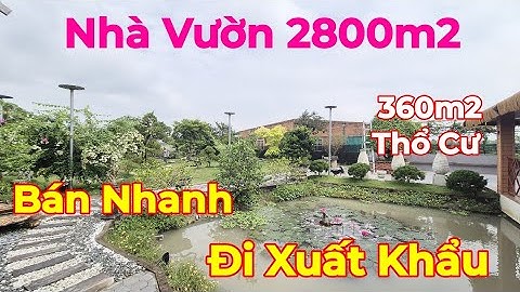 🏡Bán Căn Nhà Vườn 2800m2 - 360m2 Thổ Cư - Sổ Hồng Riêng - Cây Ăn Trái - Ao Cá - Chồi Mát - Đường Ôtô