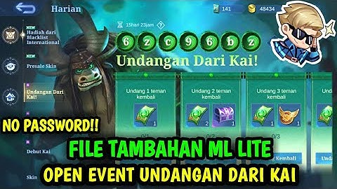 Data Open Event Undangan Dari Kai Terbaru | File Tambahan ml lite