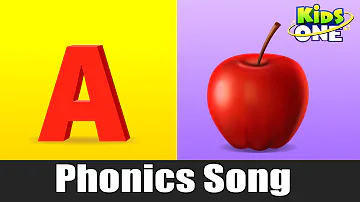 A For Apple | Phonics Song with Two Words | Learning ABC Alphabet Songs For Kids | KidsOne