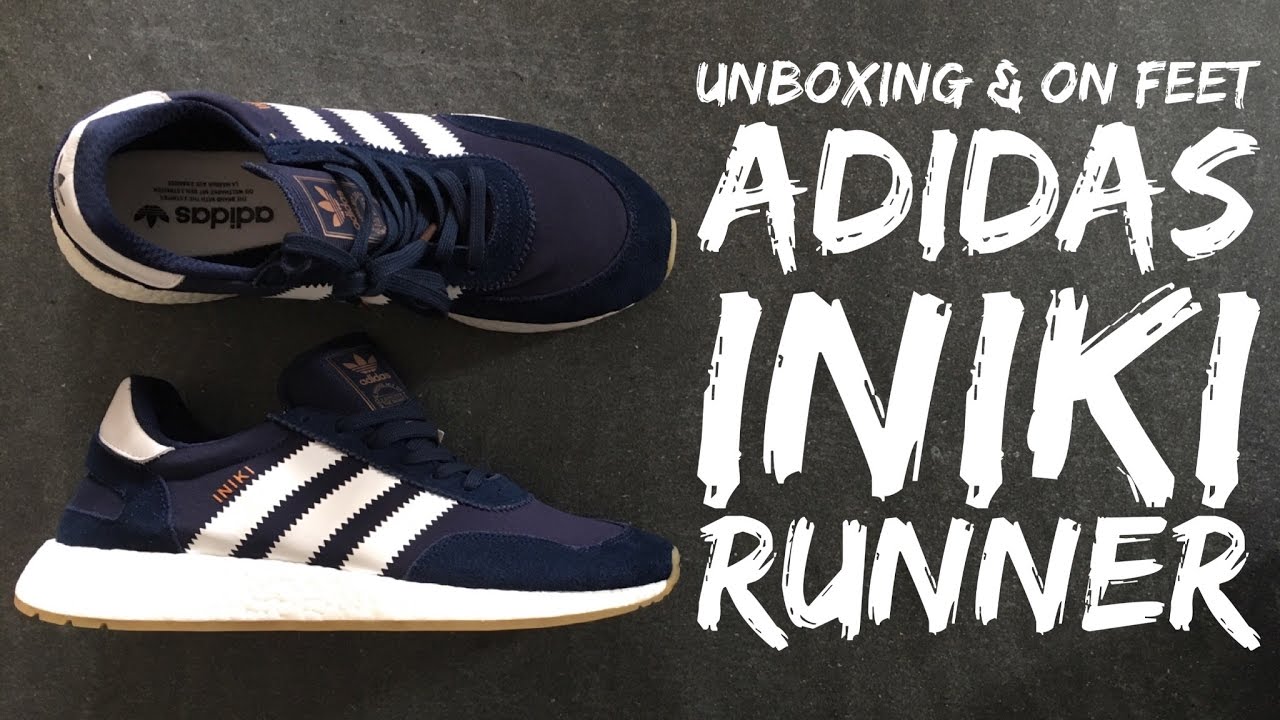 Adidas INIKI RUNNER BOOST 'navy' | UNBOXING & ON FEET | fashion shoes | brand new 2017 | HD