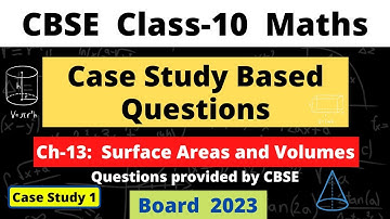 Case Study Based Questions | Chapter 13 Surface Areas and Volumes | Class 10 Maths | Case study 1
