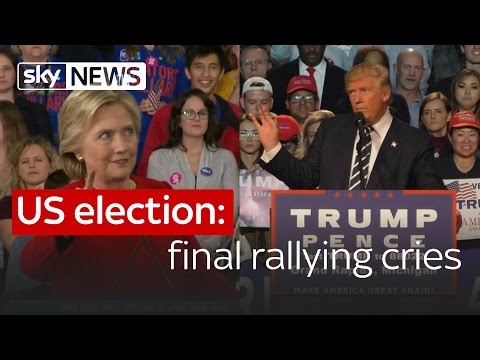US election: Clinton and Trump's final rallying cries