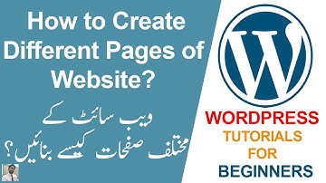 15. How to Create Pages of Website? || WordPress Tutorials in Urdu/Hindi