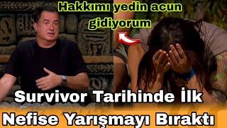 Survivor Tarihinde İlk Nefise Yarışmayı Bıraktı Hakkımı Yedin Acun Gidiyorum