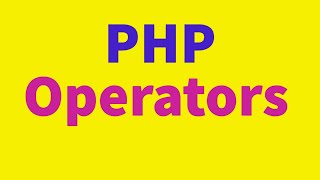 PHP Operators