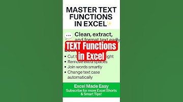 Master Text Functions in Excel | Clean, Extract & Format Text Easily!