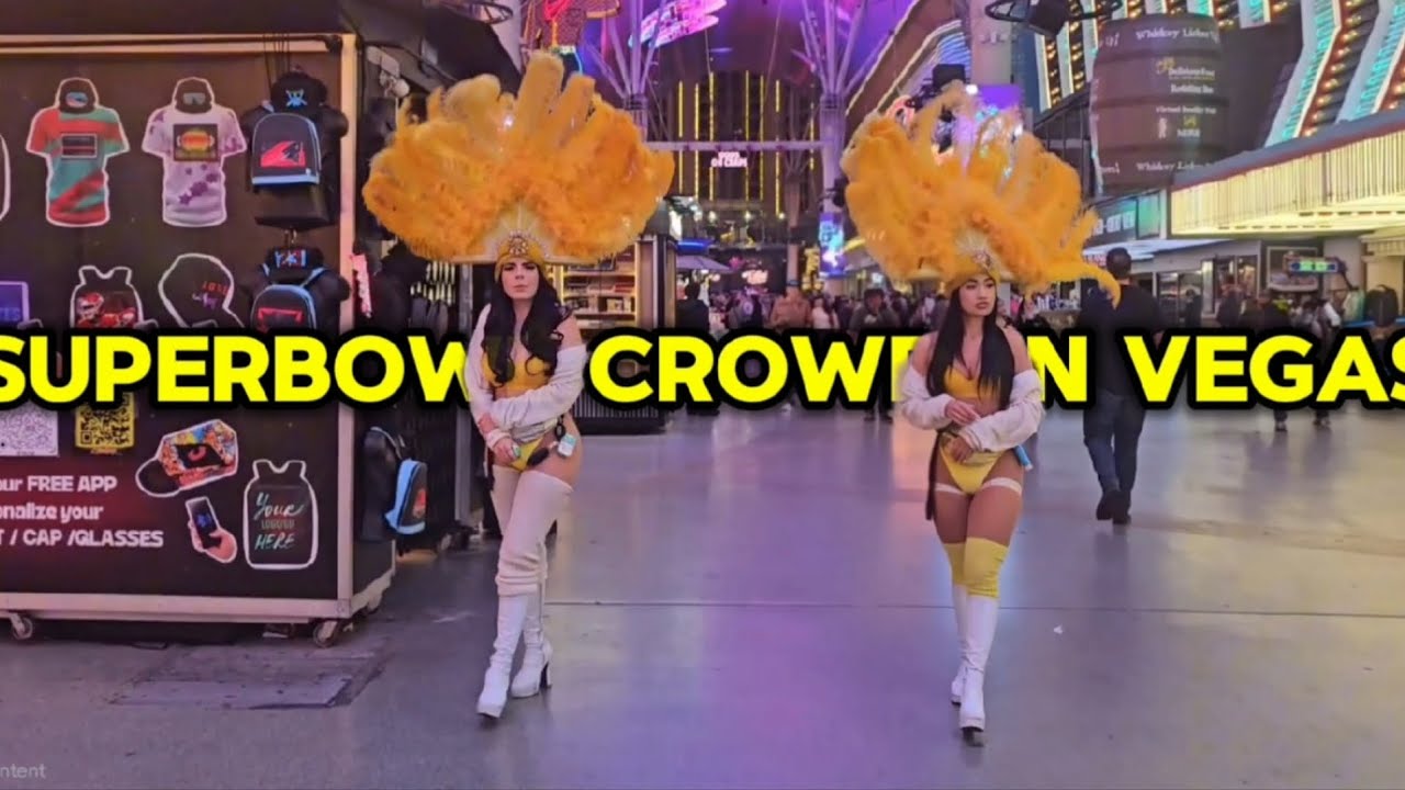 Post-Super Bowl LX Energy in Las Vegas | Fremont Street Walk