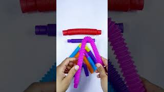 Colorful Pop Tubes ASMR 🌈 | Super Satisfying Stretch &amp; Pop Sounds!